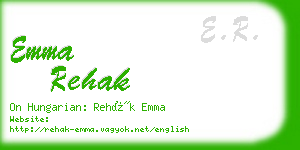 emma rehak business card